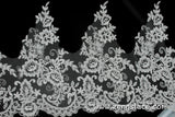 Bridal Lace Trim/Off-White Lace Trim/Off-White Alencon lace trim/Boho Wedding Dress Lace/Lace Wedding Dress/Bridal Veil Lace Trim/AL-16