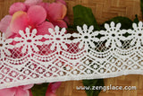 Guipure lace trim/Venise Lace Trim/Bridal Lace Trim/Wedding Dress Lace/Bridal Veil Lace/Off-White Lace Trim/Antique Lace Trim/GL-65-OW