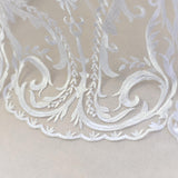 Off-White Bridal Lace Fabric Embroidered with Victorian Pattern/Unique Bridal Lace/Lace Wedding Dress/Evening Dress/Prom Dress Fabric/FL-55