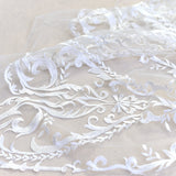 Off-White Bridal Lace Fabric Embroidered with Victorian Pattern/Unique Bridal Lace/Lace Wedding Dress/Evening Dress/Prom Dress Fabric/FL-55