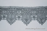 Venise lace trim embroidered with vintage Victorian patterns/Regency Dress/Wide Lace Trim/Guipure Lace/White Wedding Lace by the yard/VL-23