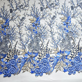 Embroidered Lace Fabric/Prom Dress Fabric/Evening Dress/Lace Wedding Dress/Unique bridal lace fabric/Floral lace fabric/Gold lace/FL-67