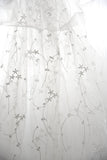 Off-White Lace Fabric Embroidered with Vine Pattern/Lace Wedding Dress/Evening Dress/Boho Wedding Dress/Boho Dress/Prom Dress/FL-66