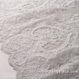 Bridal Lace Trim/Off-White Lace Trim/Off-White Alencon lace trim/Boho Wedding Dress Lace/Lace Wedding Dress/Bridal Veil Lace Trim/AL-21