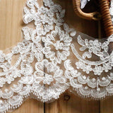 Bridal Lace Trim/Off-White Lace Trim/Off-White Alencon lace trim/Boho Wedding Dress Lace/Lace Wedding Dress/Bridal Veil Lace Trim/AL-32