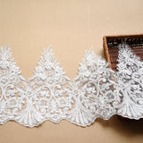 Bridal Lace Trim/Off-White Lace Trim/Off-White Alencon lace trim/Boho Wedding Dress Lace/Lace Wedding Dress/Bridal Veil Lace Trim/AL-34