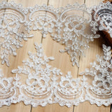 Bridal Lace Trim/Off-White Lace Trim/Off-White Alencon lace trim/Boho Wedding Dress Lace/Lace Wedding Dress/Bridal Veil Lace Trim/AL-44