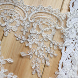 Bridal Lace Trim/Off-White Lace Trim/Off-White Alencon lace trim/Boho Wedding Dress Lace/Lace Wedding Dress/Bridal Veil Lace Trim/AL-44