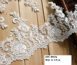 Bridal Lace Trim/Off-White Lace Trim/Off-White Alencon lace trim/Boho Wedding Dress Lace/Lace Wedding Dress/Bridal Veil Lace Trim/AL-50