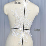 Bridal Lace Applique/Off-white Alencon Lace Applique/Boho Wedding Dress Applique/Prom Dress Applique/Luxury applique/ALA-58