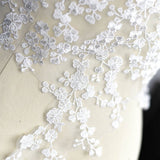 Bridal Lace Applique/Off-white Alencon Lace Applique/Boho Wedding Dress Applique/Prom Dress Applique/Luxury applique/ALA-58