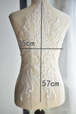 Bridal Lace Applique/Off-white Alencon Lace Applique/Boho Wedding Dress Applique/Prom Dress Applique/Luxury applique/ALA-89