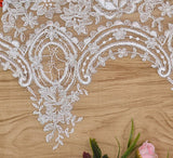 Bridal Lace Trim/Off-White Lace Trim/Off-White Alencon lace trim/Boho Wedding Dress Lace/Lace Wedding Dress/Bridal Veil Lace Trim/AL-62