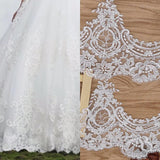 Bridal Lace Trim/Off-White Lace Trim/Off-White Alencon lace trim/Boho Wedding Dress Lace/Lace Wedding Dress/Bridal Veil Lace Trim/AL-62