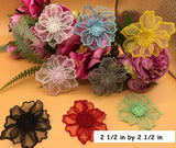 Flower lace applique/Cute Patches/Floral Lace Applique/Lace Patch, two layers lace flower applique, priced by pair  LA-54