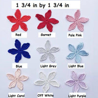 Flower lace applique/Cute Patches/Floral Lace Applique/Lace Patch, two layers lace flower applique, priced for pair of 2 LA-55