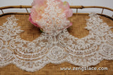 Bridal Lace Trim/Off-White Lace Trim/Off-White Alencon lace trim/Boho Wedding Dress Lace/Lace Wedding Dress/Bridal Veil Lace Trim/AL-03