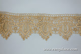 Venise lace trim embroidered with vintage Victorian patterns/Regency Dress/Wide Lace Trim/Guipure Lace/White Wedding Lace by the yard/VL-23