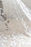 Off-White Bridal Lace Fabric with Floral Embroidery/Prom Dress Fabric/Evening Dress/Lace Wedding Dress/Unique Bridal Lace/FL-61