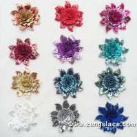 Rose Fabric flowers/Cute Patches/Wedding or DIY  Hair Bow Flowers Lace flowers/Lace Applique priced for one piece/DL-13