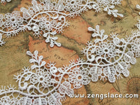 Guipure lace trim/Venise Lace Trim/Bridal Lace Trim/Wedding Dress Lace/Bridal Veil Lace/Off-White Lace Trim/Antique Lace Trim/GL-72