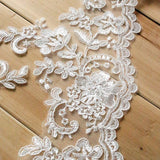 Bridal Lace Trim/Off-White Lace Trim/Off-White Alencon lace trim/Boho Wedding Dress Lace/Lace Wedding Dress/Bridal Veil Lace Trim/AL-50