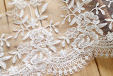 Bridal Lace Trim/Off-White Lace Trim/Off-White Alencon lace trim/Boho Wedding Dress Lace/Lace Wedding Dress/Bridal Veil Lace Trim/AL-58