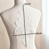 Bridal Lace Applique/Off-white Alencon Lace Applique/Boho Wedding Dress Applique/Prom Dress Applique/Luxury applique/ALA-08