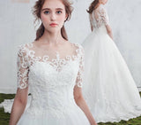 Bridal Lace Applique/Off-white Alencon Lace Applique/Boho Wedding Dress Applique/Prom Dress Applique/Luxury applique/ALA-08