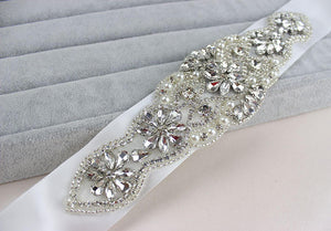 Bridal Belt/Bridal Sash/Wedding Dress Belt/Wedding Belt/Rhinestone Applique/Wedding Sash/Rhinestone Belt/Beaded Belt/RA-03