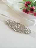 Bridal Belt/Bridal Sash/Wedding Dress Belt/Wedding Belt/Rhinestone Applique/Wedding Sash/Rhinestone Belt/Beaded Belt/RA-05