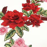 Red Flower Lace Flower Applique/Cute Patches/Grad Gowns, Garments, Costume Design/LA-83