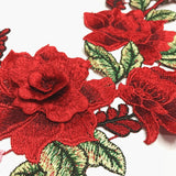 Red Flower Lace Flower Applique/Cute Patches/Grad Gowns, Garments, Costume Design/LA-83