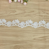 Bridal Lace Trim/Off-White Lace Trim/Off-White Alencon lace trim/Boho Wedding Dress Lace/Lace Wedding Dress/Bridal Veil Lace Trim/AL-61