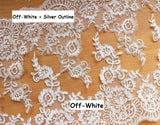 Bridal Lace Trim/Off-White Lace Trim/Off-White Alencon lace trim/Boho Wedding Dress Lace/Lace Wedding Dress/Bridal Veil Lace Trim/AL-65