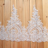 Bridal Lace Trim/Off-White Lace Trim/Off-White Alencon lace trim/Boho Wedding Dress Lace/Lace Wedding Dress/Bridal Veil Lace Trim/AL-21