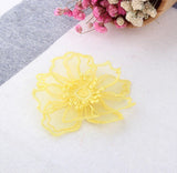 Flower lace applique/Cute Patches/Floral Lace Applique/Lace Patch, two layers lace flower applique, priced by pair  LA-54