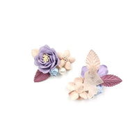 Wedding Corsage Purple/Cute Patches/3D Flower Applique/Bridal Applique/Show Clips/Shoe Applique/Beaded Applique/Priced for one piece/DL-18