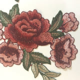 Red Rose Lace Flower Applique/Cute Patches/Grad Gowns, Garments, Costume Design/LA-65